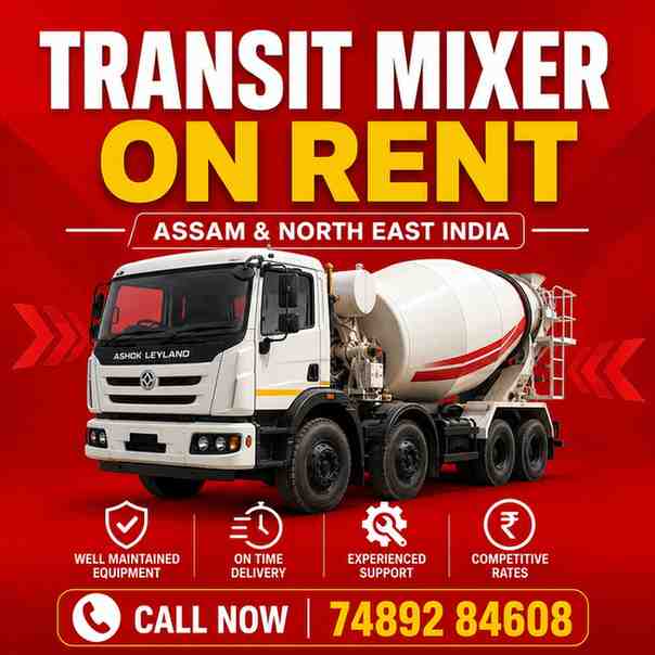 Transit Mixer on Rent in Assam & North East India